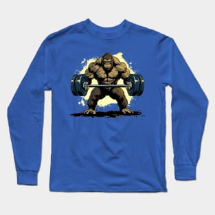 monkey at gym Long Sleeve T-Shirt